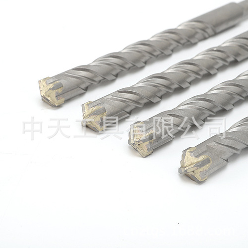Tianzhongtian Cross Electric Hammer Drill Bit Square Shank Round Shank Impact Drill Bit Through Wall Reinforcement Expansion Screw Hole Cross Drill Bit