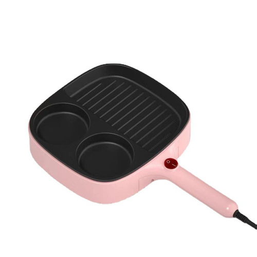 Cross-border breakfast machine small flat-bottom electric frying pan fried egg pancake non-stick pan burger machine dormitory barbecue electric hot pan