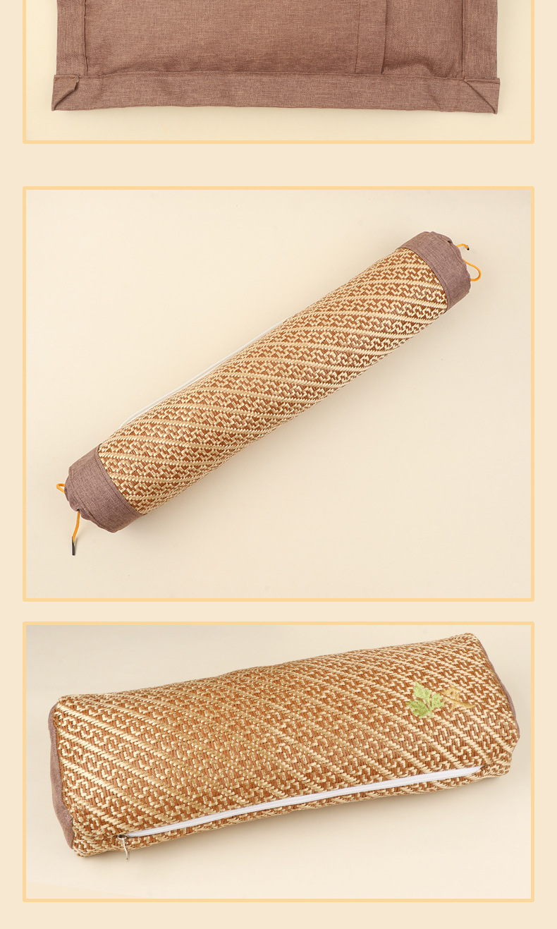 Mugwort Herbal Pillow Ai Cao Cooling Silk Neck Support Pillow for Sleep Single Size preparation