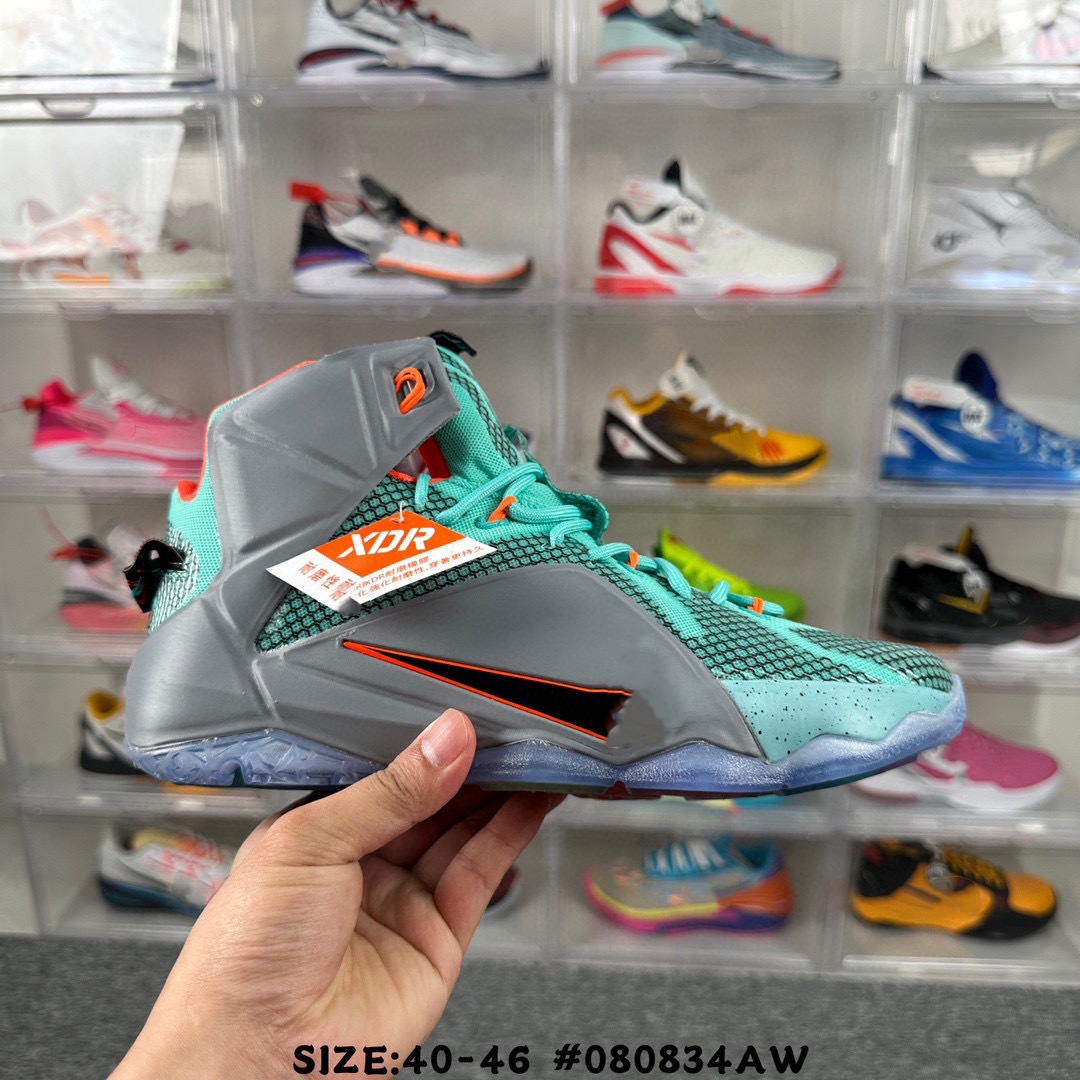 Fábrica transfronteriza LEBRON 12 P.S. ELITE James 12 generación anti-desgaste anti-deslizante amortiguador zapatillas de baloncesto masculinas y femeninas image 4