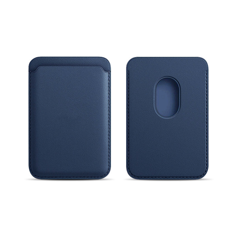 Bolsa de tarjetas de absorción de stock transfronterizo Apple 17Magsafe Cuerpo de tarjetas de cuero PU Clipper tarjeta de identificación de teléfono móvil bolsa de tarjetas de retroceso