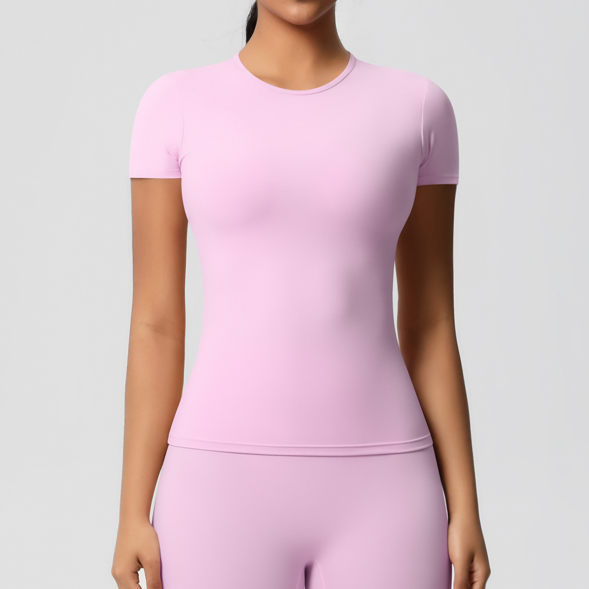95g Weight Short Sleeve Sleeve Length Nylon, Spandex Fabric Type Regular Top Length T-shirt Tops Type Fitness, Yoga, Running Occasion Round Neck Neckline Solid Color Pattern Sport Style Style S, XL Size Sport Style Solid Color Nylon Spandex Round Neck Active Tops T-shirt 72
