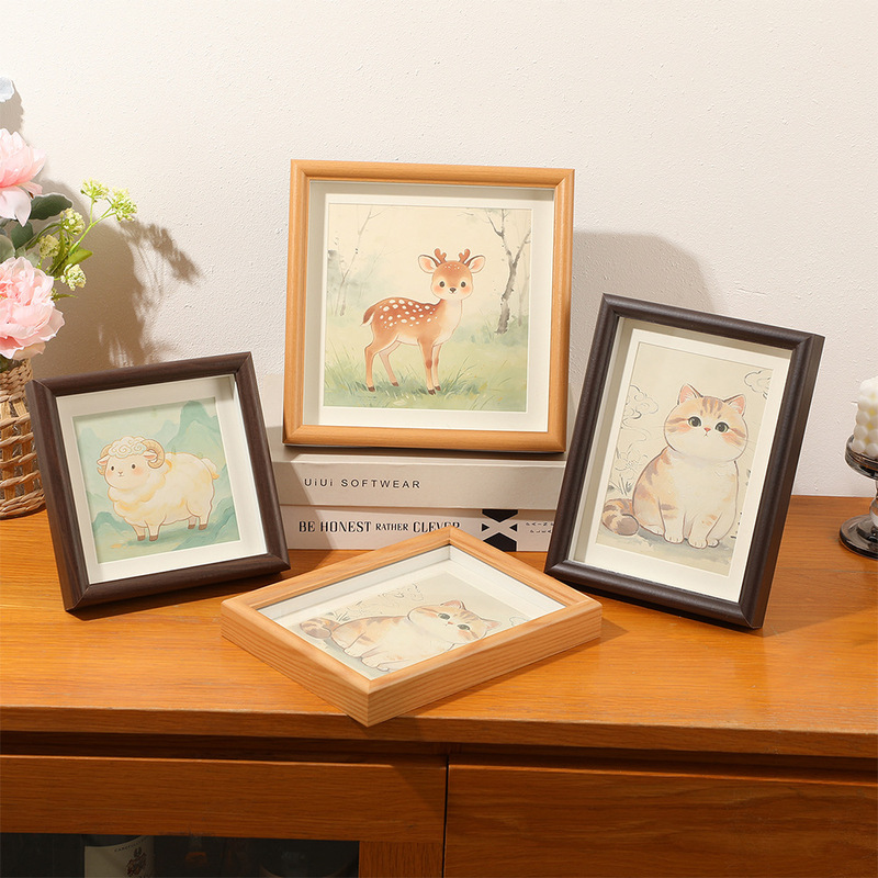 Manufacturer Wholesale Hollow Three-Dimensional Wooden Photo Frame 6inch 8inch A4 Square Retro Mosaic Frame Empty Picture Frame Display Stand Manufacturer Wholesale Hollow Three-Dimensional Wooden Photo Frame 6inch 8inch A4 Square Retro Mosaic Frame Empty Picture Frame Display Stand