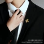 热销男士复古不锈钢胸针