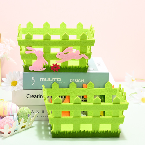 Cross-border new product Hao Bei Easter decorations Easter non-woven basket Easter ornaments decoration