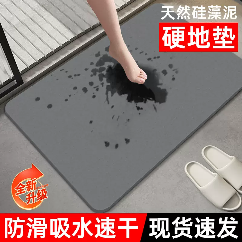 HOWHOM厂家批发硅藻泥地垫浴室防滑硅藻土硬脚垫吸水速干门垫跨境