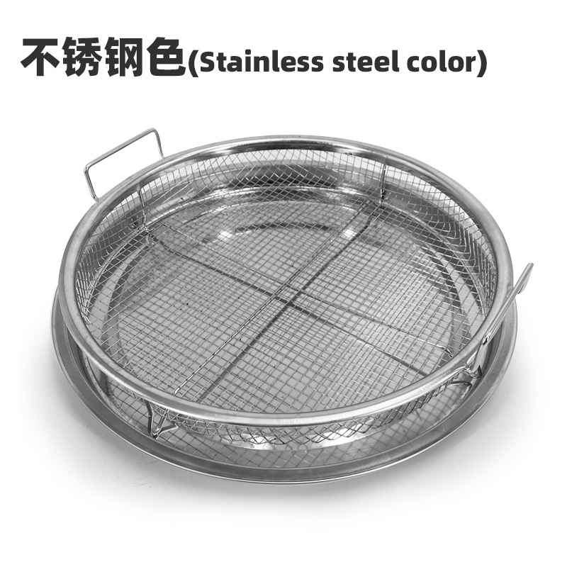 Barbacoa cesta de acero inoxidable bandeja de hornear freidora de aire accesorios cesta de freír horno de hornear bandeja de hornear barbacoa al aire libre traje de bandeja