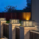 Solar Column Lamp Outdoor Waterproof Wall Garden Lamp Modern Outdoor Villa Gate Garden Wall Column Lamp