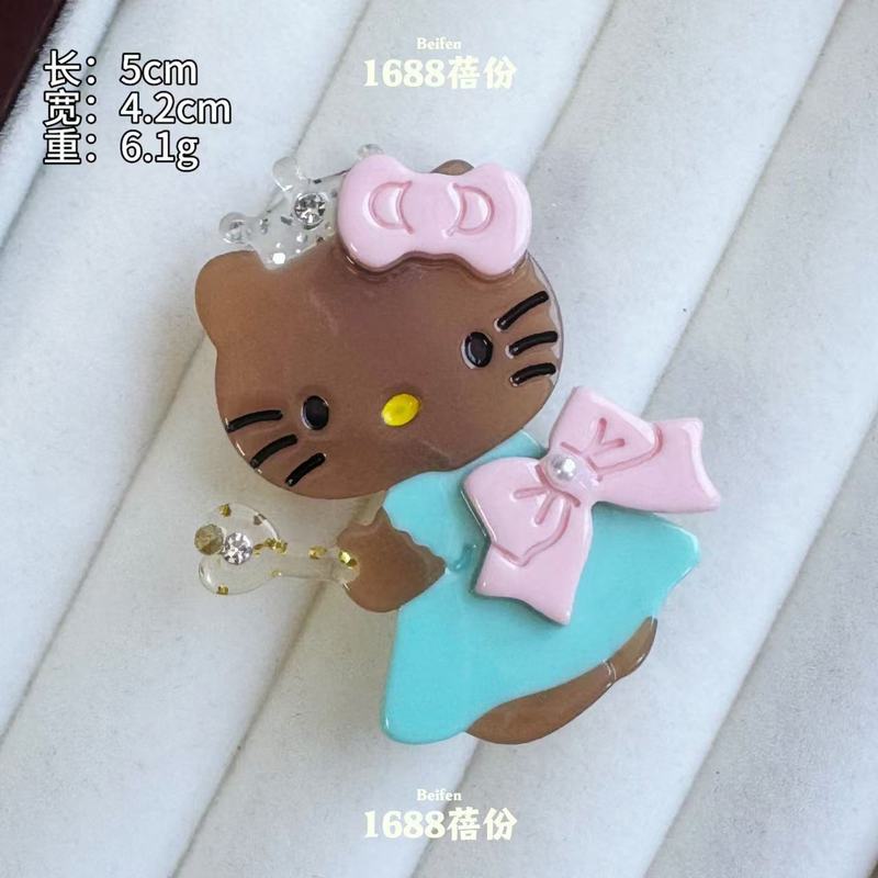 可爱仙女棒Kitty猫醋酸发夹甜美少女心刘海侧边夹儿童碎发鸭嘴夹|undefined