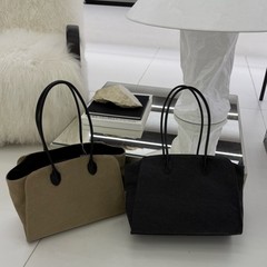 row同款单肩托特包时尚通勤手提大包高级感帆布子母包极简风bag