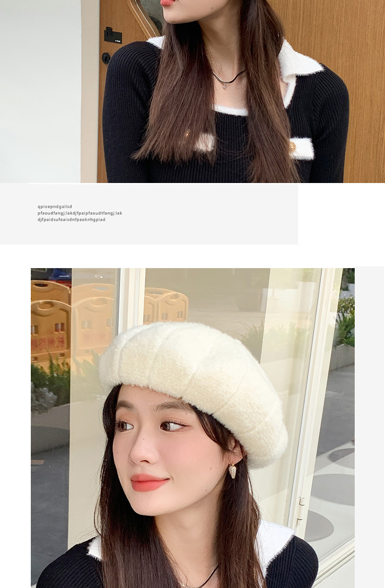 Women's Basic Solid Color Eaveless Beret Hat display picture 8