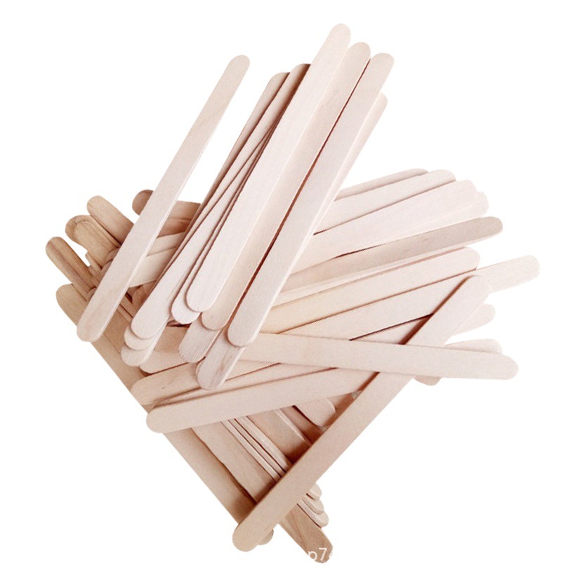 50 unidades de un paquete de palos de helado de madera palos de helado DIY modelo de jardín de infantes accesorios de material de producción creativa