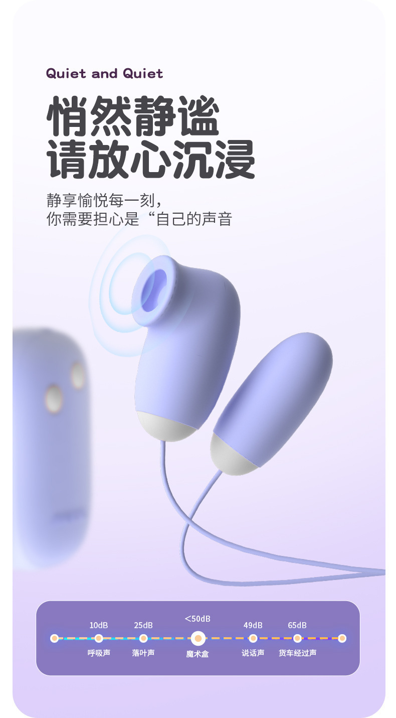 Sucking Vibrating Egg for Women, Adult Clitoral Stimulation Toy, Purple — detail image 30