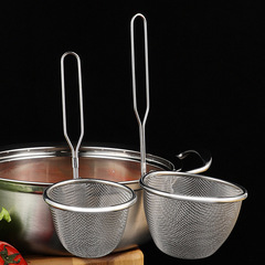 304 Stainless Steel Slotted Spoon, Strainer, Noodle Scoop, Spicy Hot Pot Noodle Cooker, Deep-Fried French Fry Basket, and Deep-Frying Mesh Strainer