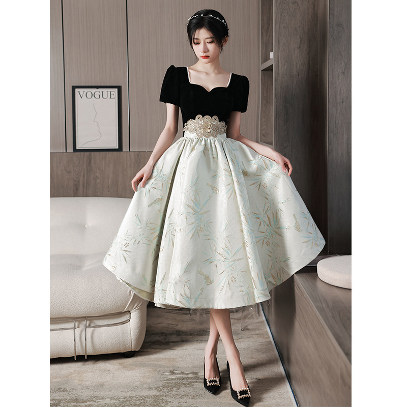 2026 New Style Dress for Petite Women, Evening Gown, Elegant for Banquets, Engagement, French-Style Dress, Suitable for Everyday Wear in Winter and Autumn