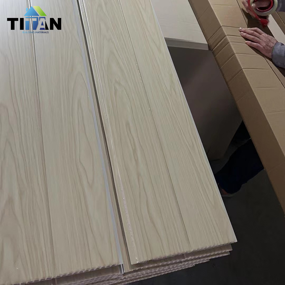 Material de decoración de techo de sala de estar de techo minimalista moderno PVC tira larga placa de refuerzo de techo de plástico suministro directo de fábrica