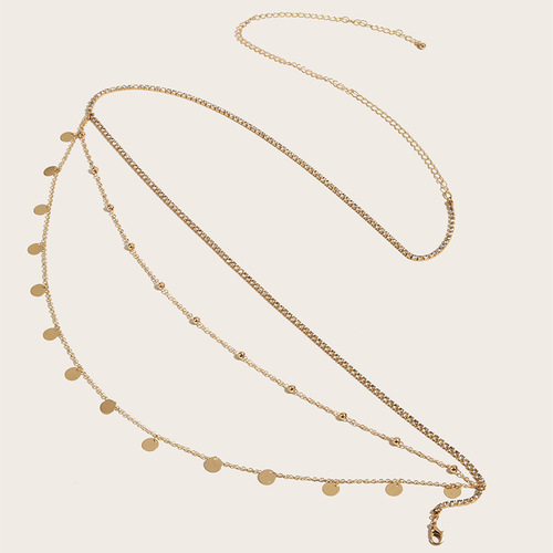 European and American cross-border jewelry women's waist decorations sexy chain three-chain model clothing accessories women's cross-border waist chain