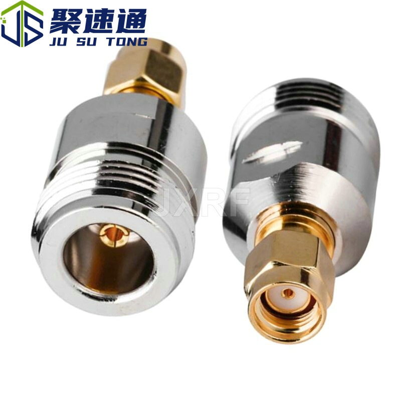 RF coaxial adapter connector N female turn reverse SMA male inner hole RP SMA male turn N female adapter