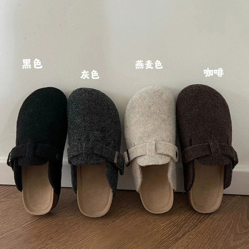 Баотоу половинные тапочки женская внешняя одежда 2024