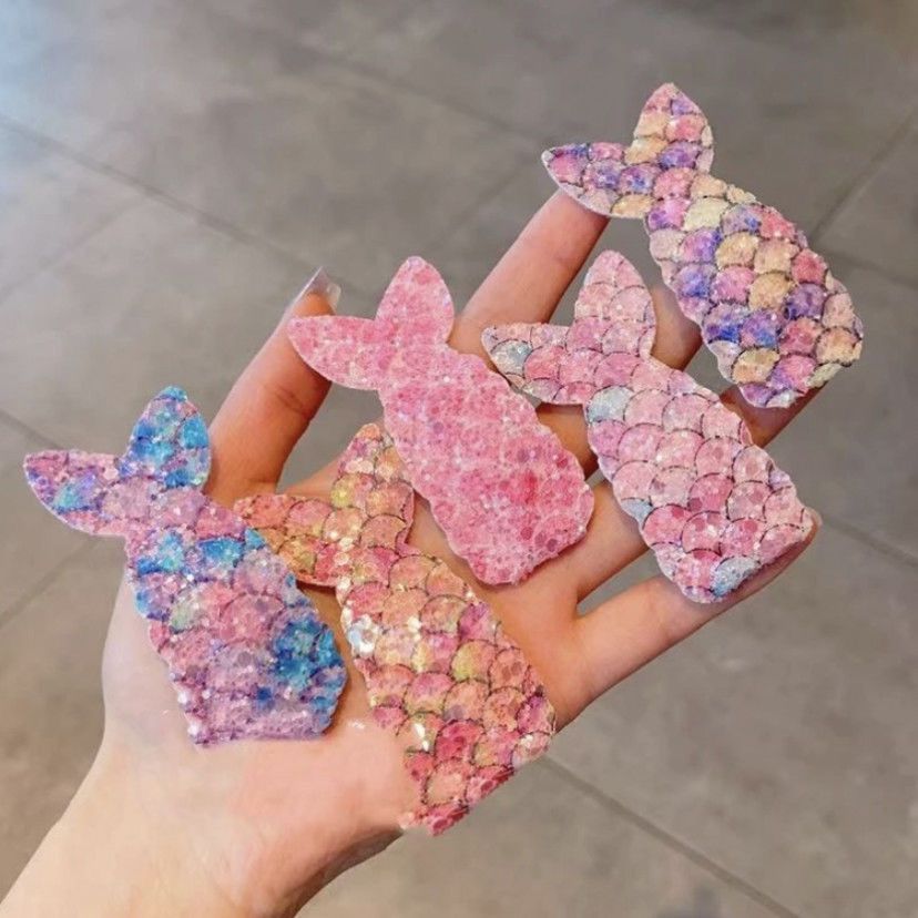 Niños adorables sirenas de sequillas clips para el cabello de peluquete clips para la princesa de la niña clips para el cabello de la cabeza de los niños