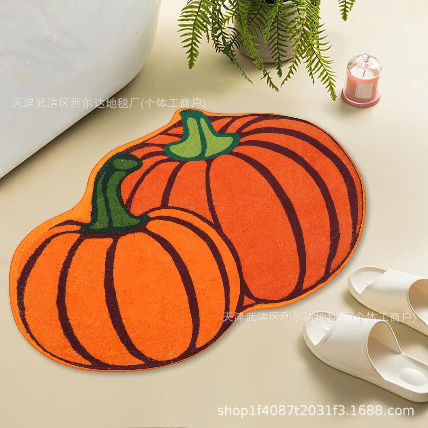Alien Light Luxury Thanksgiving Cashmere Floor Mat Household Bathroom Toilet Water Absorbent Non-Slip Foot Mat Sofa Coffee Table Mat