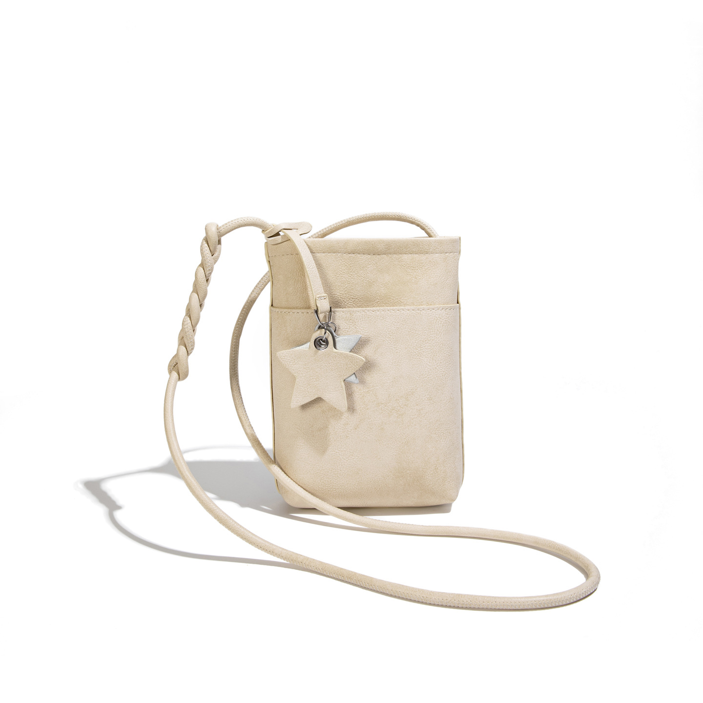 La versión coreana de nicho de color sólido bolso de teléfono móvil para mujeres 2026 verano nuevo pequeño y ligero bolso de hombro pequeño