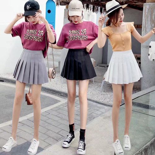 Large size pleated skirt women's autumn and winter skirt women's skirt student new short skirt college class uniform skirt a-line trouser skirt