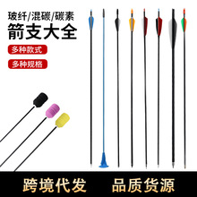 弓箭箭支玻纤箭混碳箭纯碳箭复合滑轮弓反曲弓箭射箭金属练习箭支