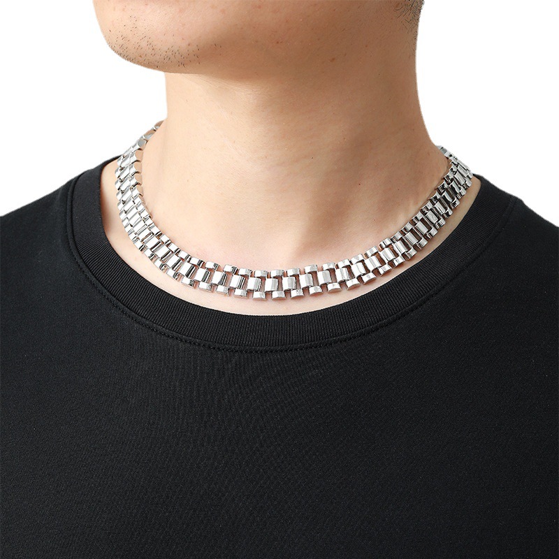 Nei Auerkette, Hip-Hop-Halskette fir Männer, modesch an dominant vergoldet Set, Bijouaccessoiren_voghion.com