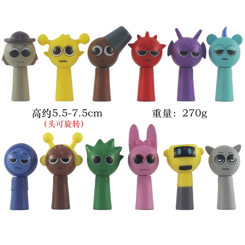 Box, minifigure, doll, action game, for import, 5-7.5cm