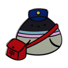 可愛鴿子郵遞員胸針卡通動物徽章有趣的衣服背包裝飾配件