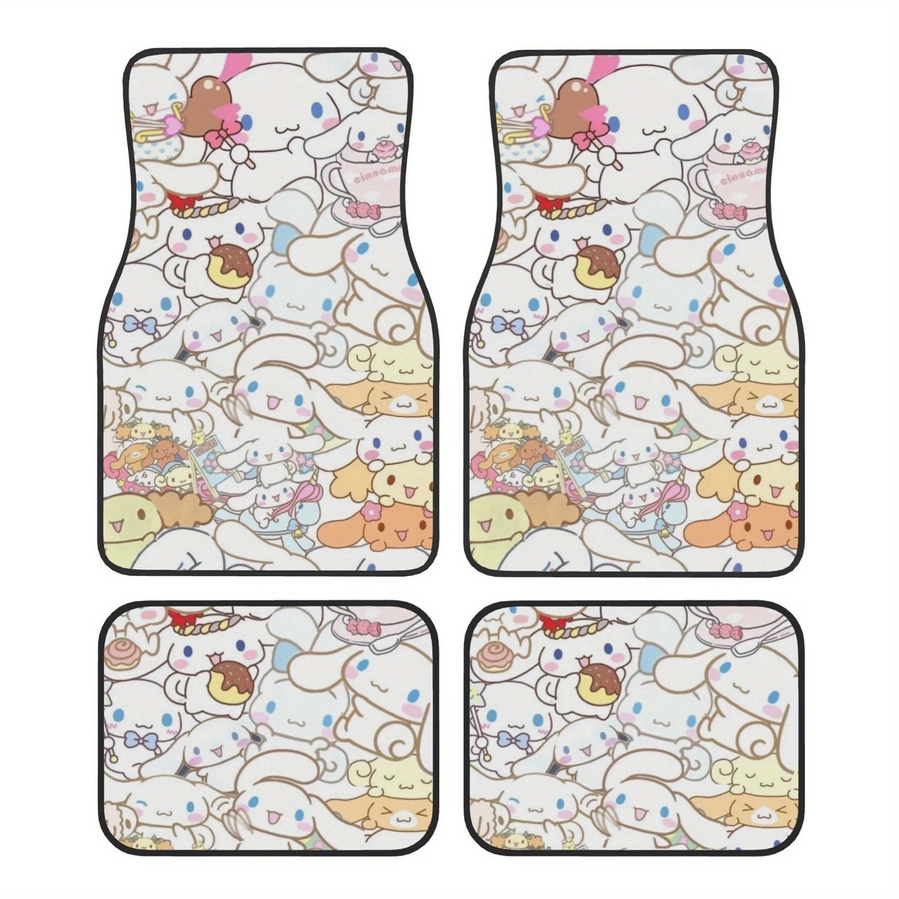 Cross-Border Sanrio Car Floor Mats for Main and Passenger Seats, Front and Rear Floor Mats, Amazon Temu Dropshipping Cartoon Foot Mats
