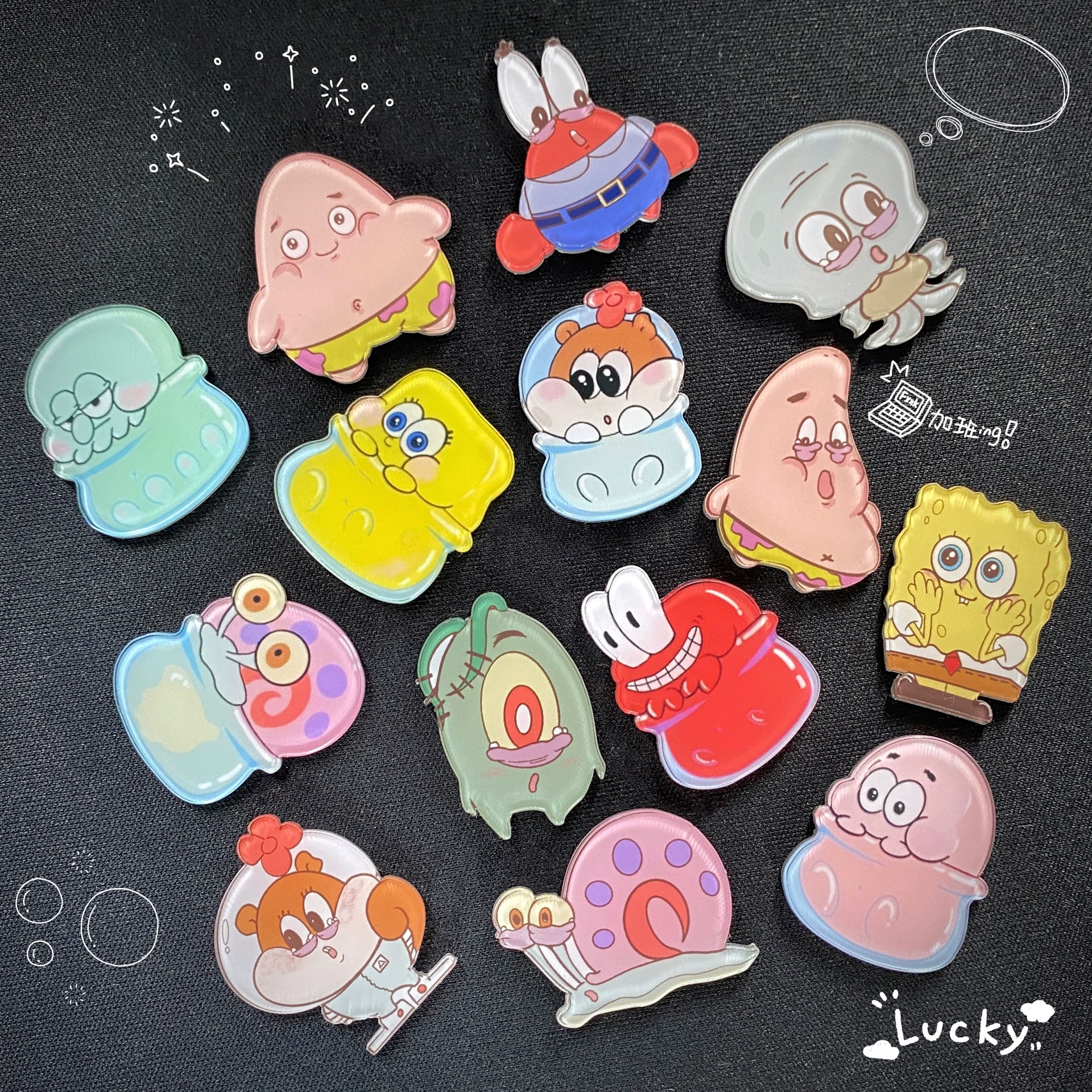 Губка Боб мультфильм акриловая брошь милый Пай большая звезда значок краб босс Squidward ювелирные изделия лучший друг пары