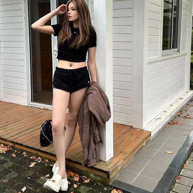 크로스플라워 9 cm 여성뮬슬리퍼형샌들