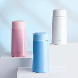 金怡保温杯正品女士便携不锈钢水杯随行包包杯子密封轻便口袋杯