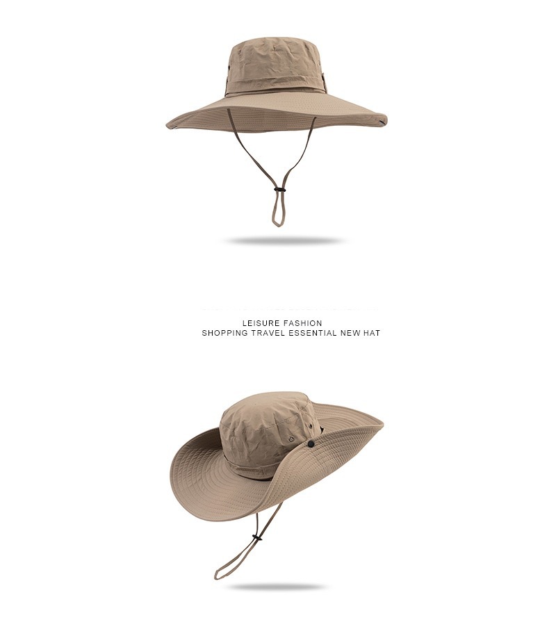 Sunshade summer outdoor sun protection, denim fisherman hat, breathable quick drying, UV resistant female hiking,_voghion.com