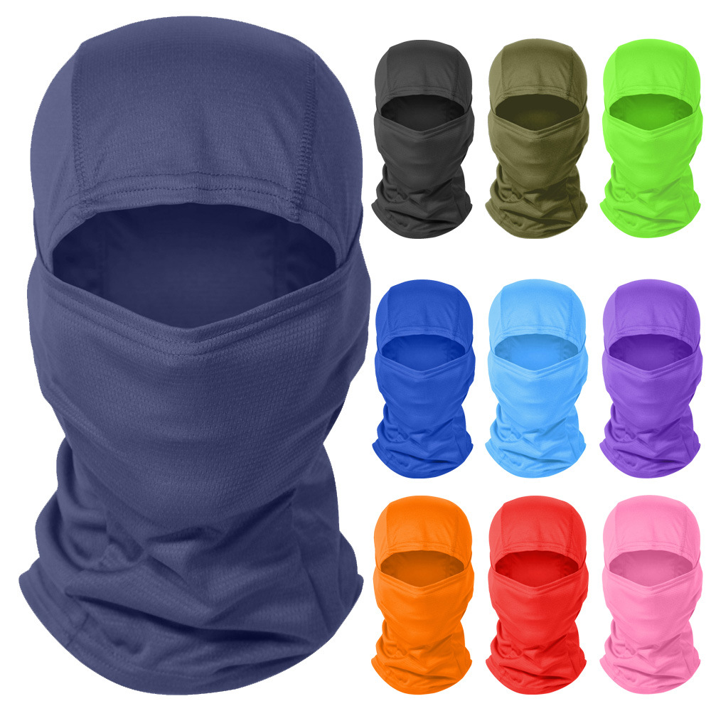 Outdoor motorcycle head cover silk sunscreen mask for men face cover full face protection fishing riding mask summer for women
