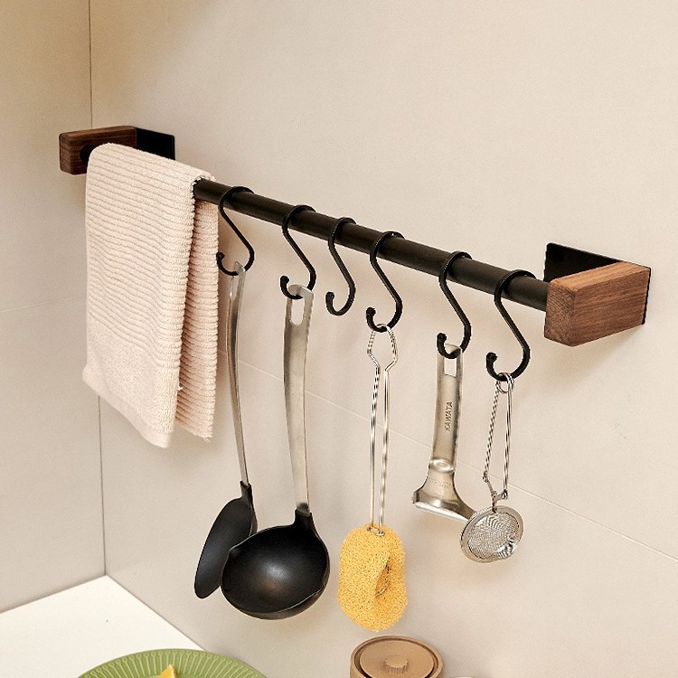 Black walnut-kitchen hanging rod 60cm