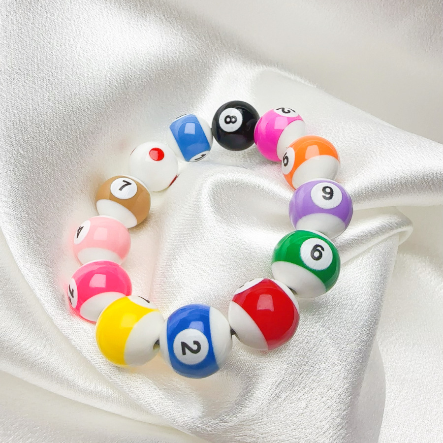 Pulsera de billar 8 negros accesorios para parejas accesorios de estudiantes de acrílico creativos
