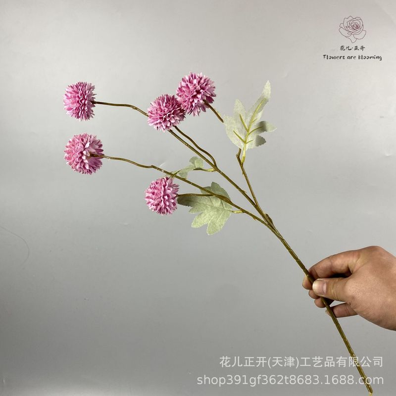 国境を越えた供給 5 ヘッド卓球菊タンポポネギボールメーカー卸売結婚式ホテル家の装飾シミュレーション花|undefined