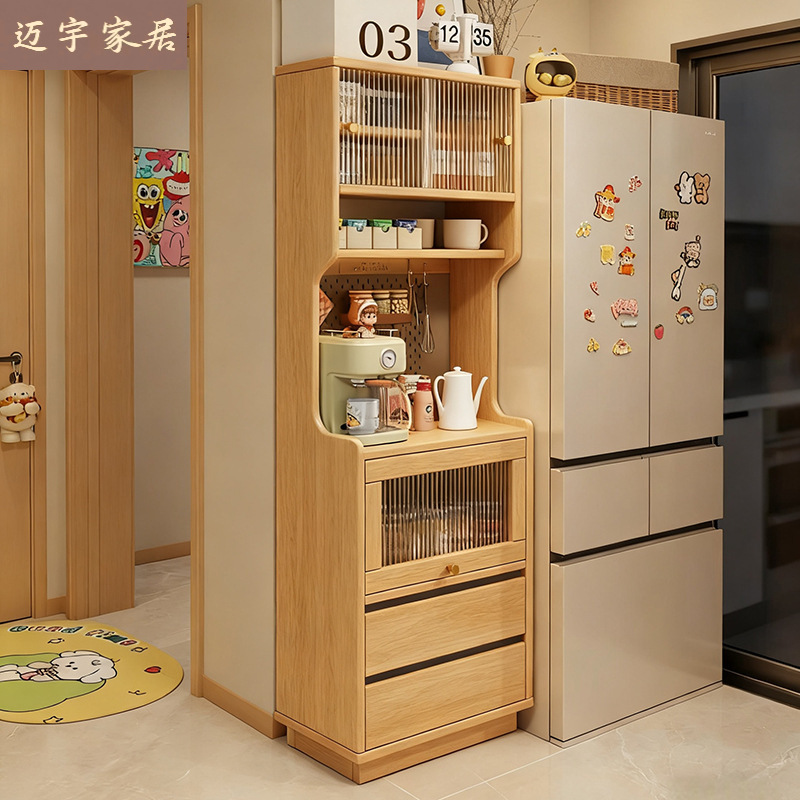 Living Room Side Cabinet, Dining Side Cabinet, Wall-Mounted Integrated Storage Cabinet, Tea Cabinet, Narrow High Cabinet, Home Coffee Cabinet, Dropshipping Available