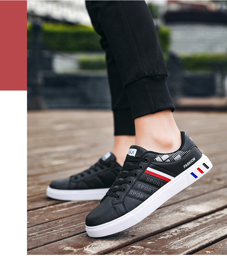 P Men S Shoes Fall New Youth White Trendy Sneakers Popular Versatile Casual Leather Sports_voghion.com