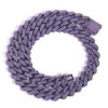 Purple zirconium hip-hop style, chain for key bag , European style, 15mm