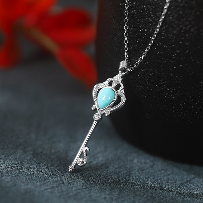 Turquoise pendant drop-shaped