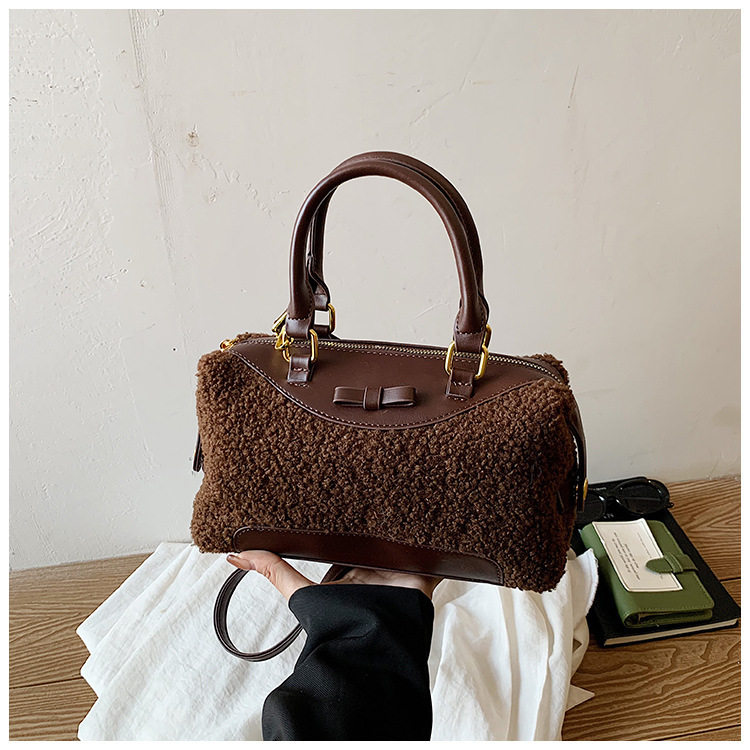 Túi đeo chéo nữ dáng gối mềm mại phong cách retro, túi xách tay đa năng — màu cà phê, màu nâu chi tiết 22