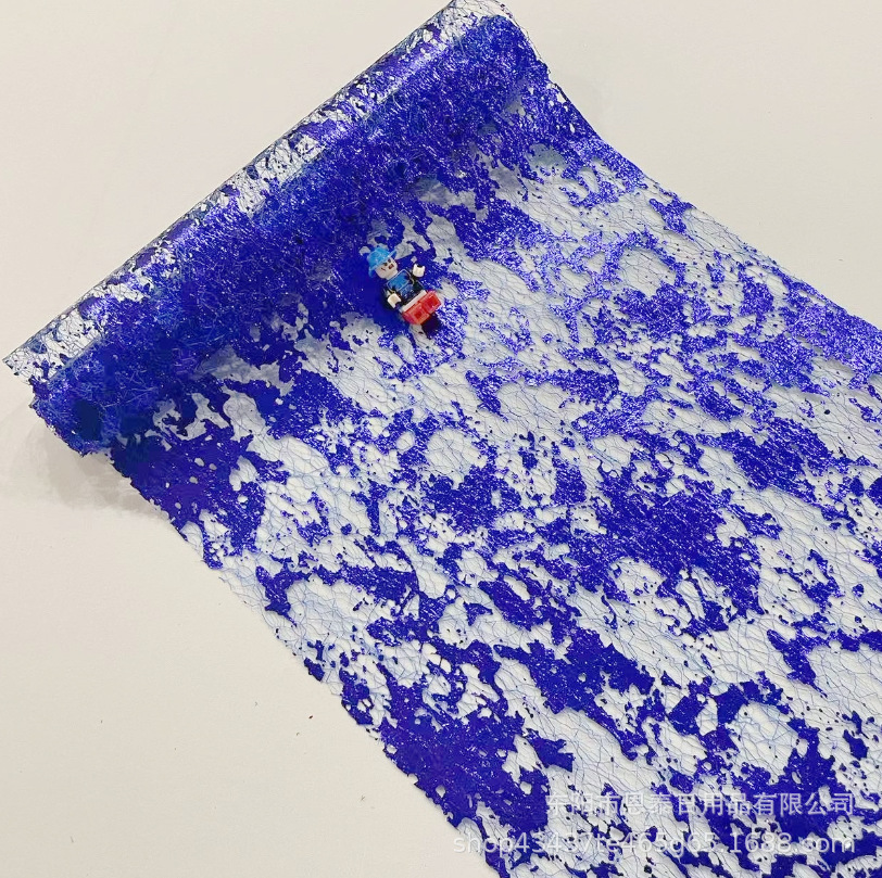 网纱桌旗宝蓝色8