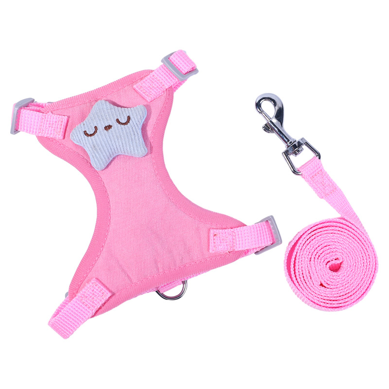 Nuevo pequeño perro Correa transpirable PET pecho Correa chaleco perro cuerda lindo patrón oso Correa