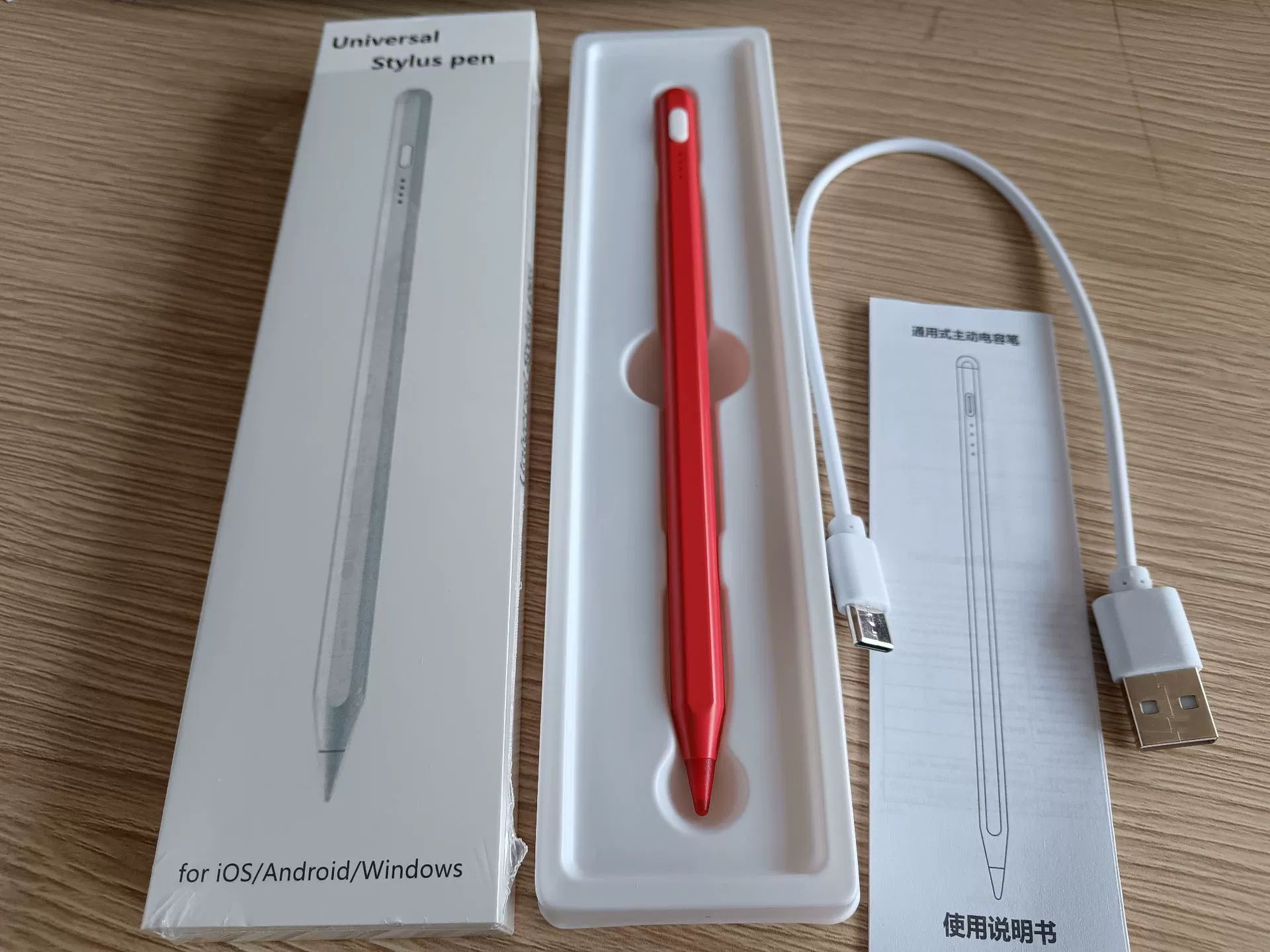 Емкостный стилус (совместим с Apple), тонкий пен, сменный наконечник, индикатор питания, для планшетов и Android