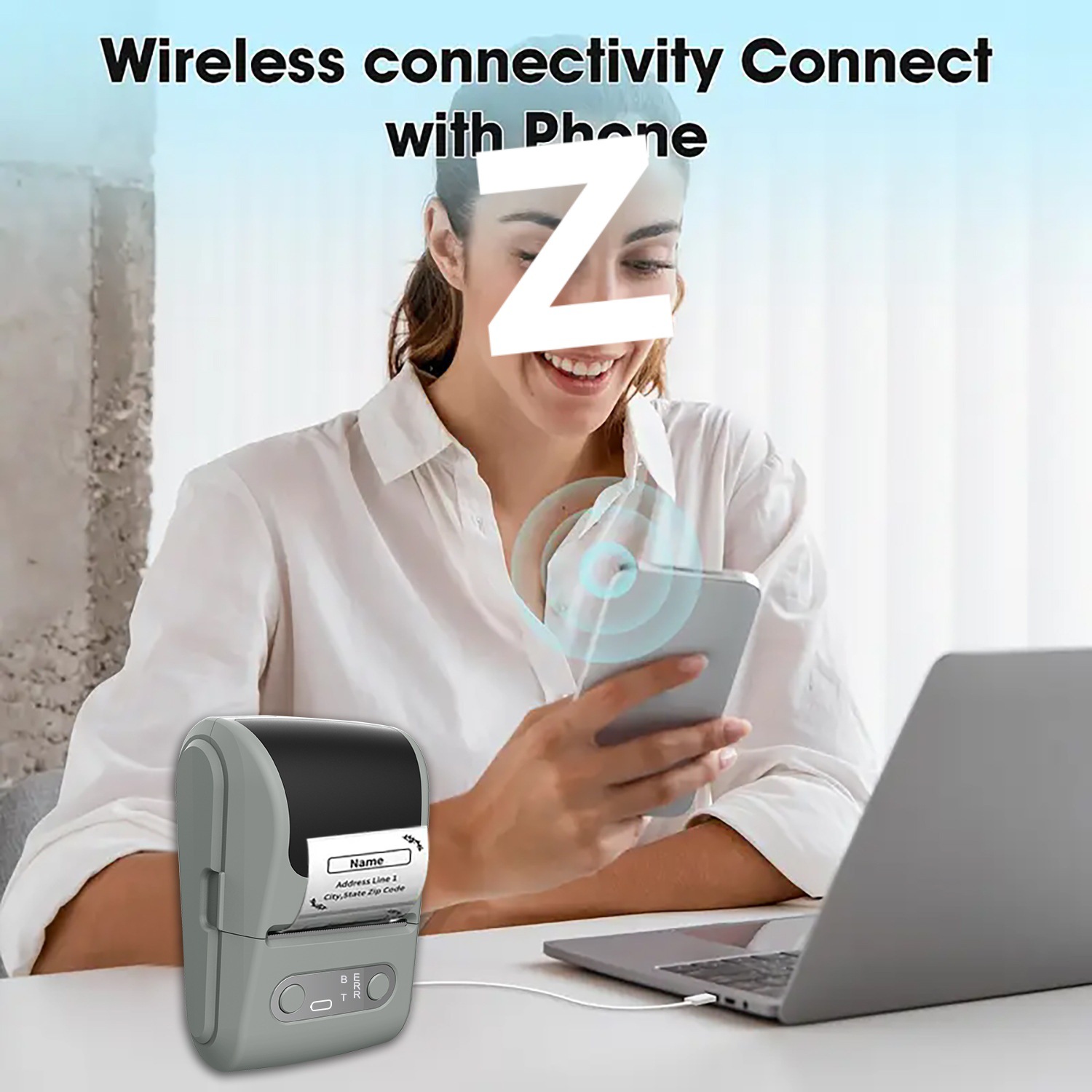 Портативный карманный принтер, (), Bluetooth