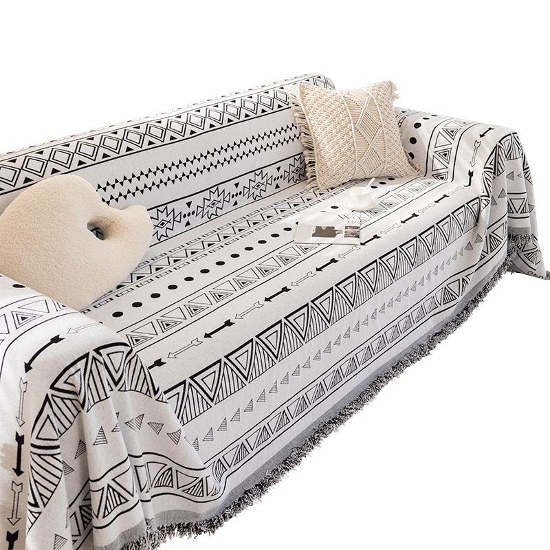 Cubierta de sofá estilo ins tela cubierta de sofá a prueba de polvo todo incluido cubierta de sofá de doble cara manta cubierta completa cojín de estilo nórdico